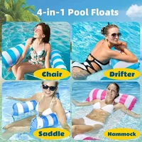 1PC Inflatable Float Hammock floaties for adults Perfect for Poolside Lounging This Summer Water Play Accessories Water Sports 2