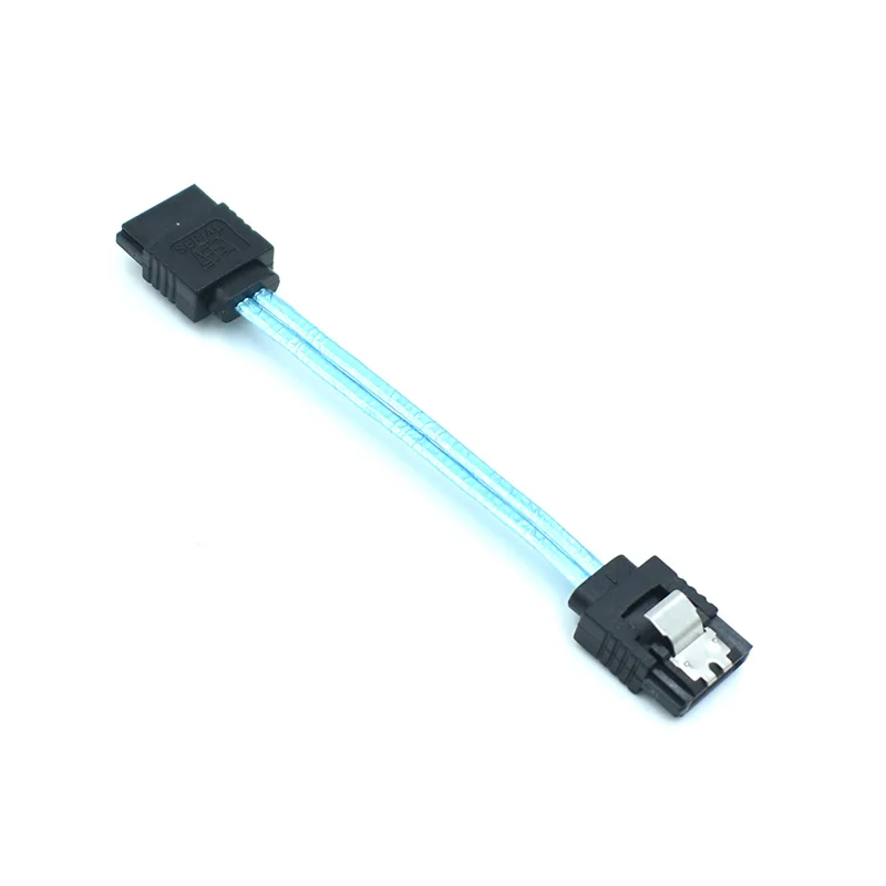 Short Thin SATA3.0 Straight SATA to SATA 6Gb Cable Flexible Data Cable with locking lacth for Hard Drive SDD HDD