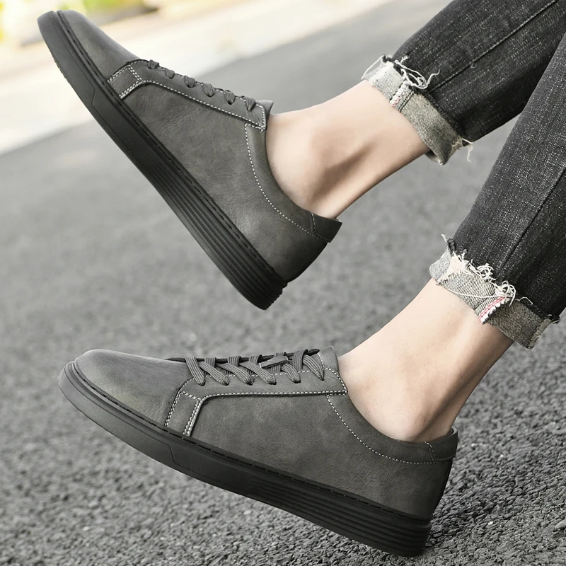 Men's Shoes 2023 Genuine Leather Designer Casual Shoes Italian Luxury Brand Comfy Sneakers Men Skateboard shoes Tenis Masculino 6