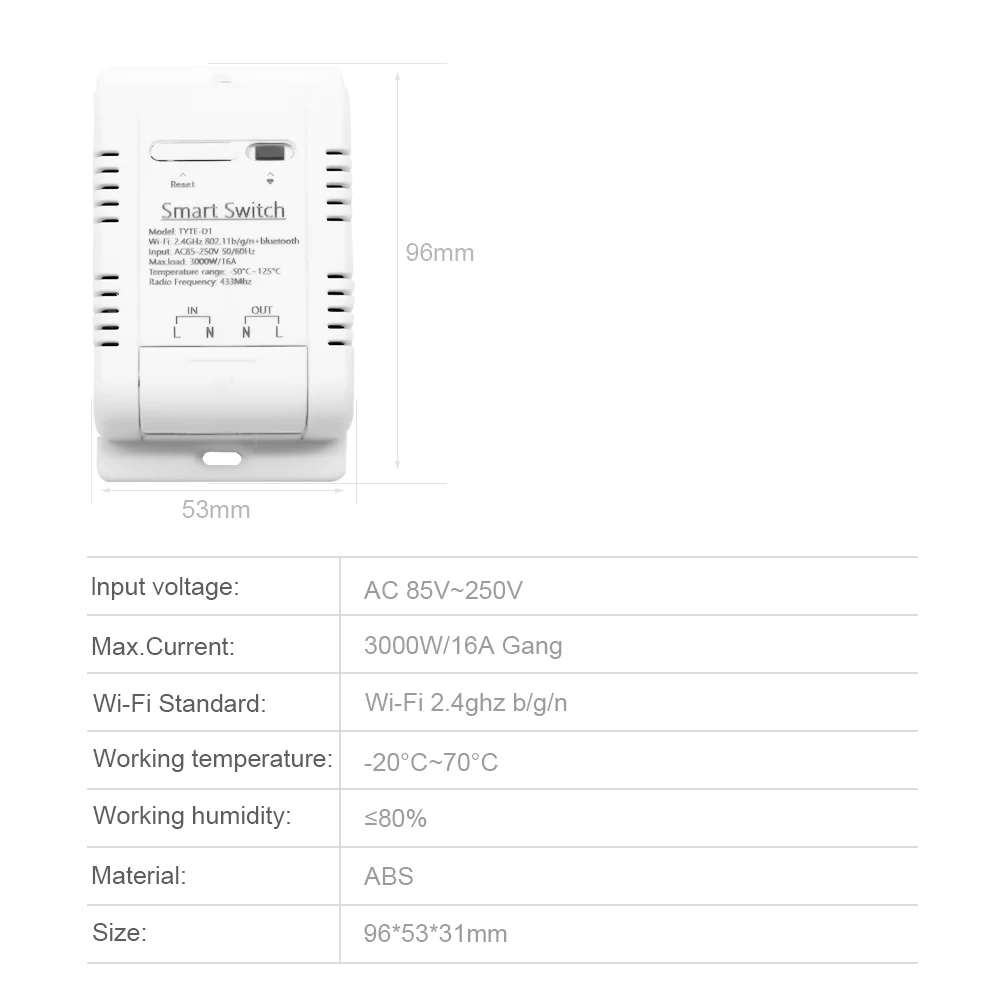 Tuya Ewelink TH-16 WiFi Smart Switch Monitoramento