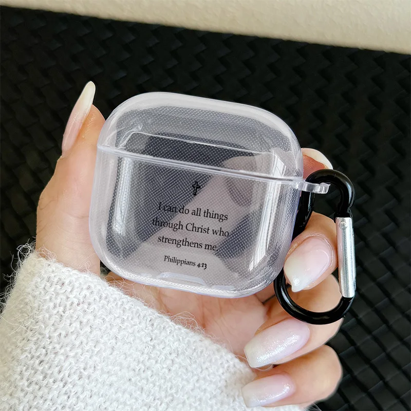 Airpods Case with Inspirational Christ Quote for Men and Women
