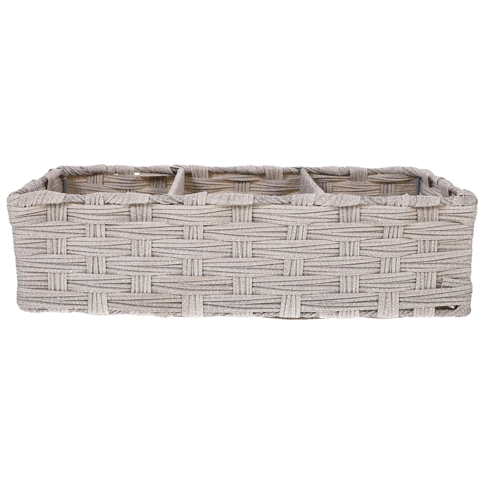 

Straw Storage Box Decorative Case Basket Versatile Container Iron Bedroom Accessory