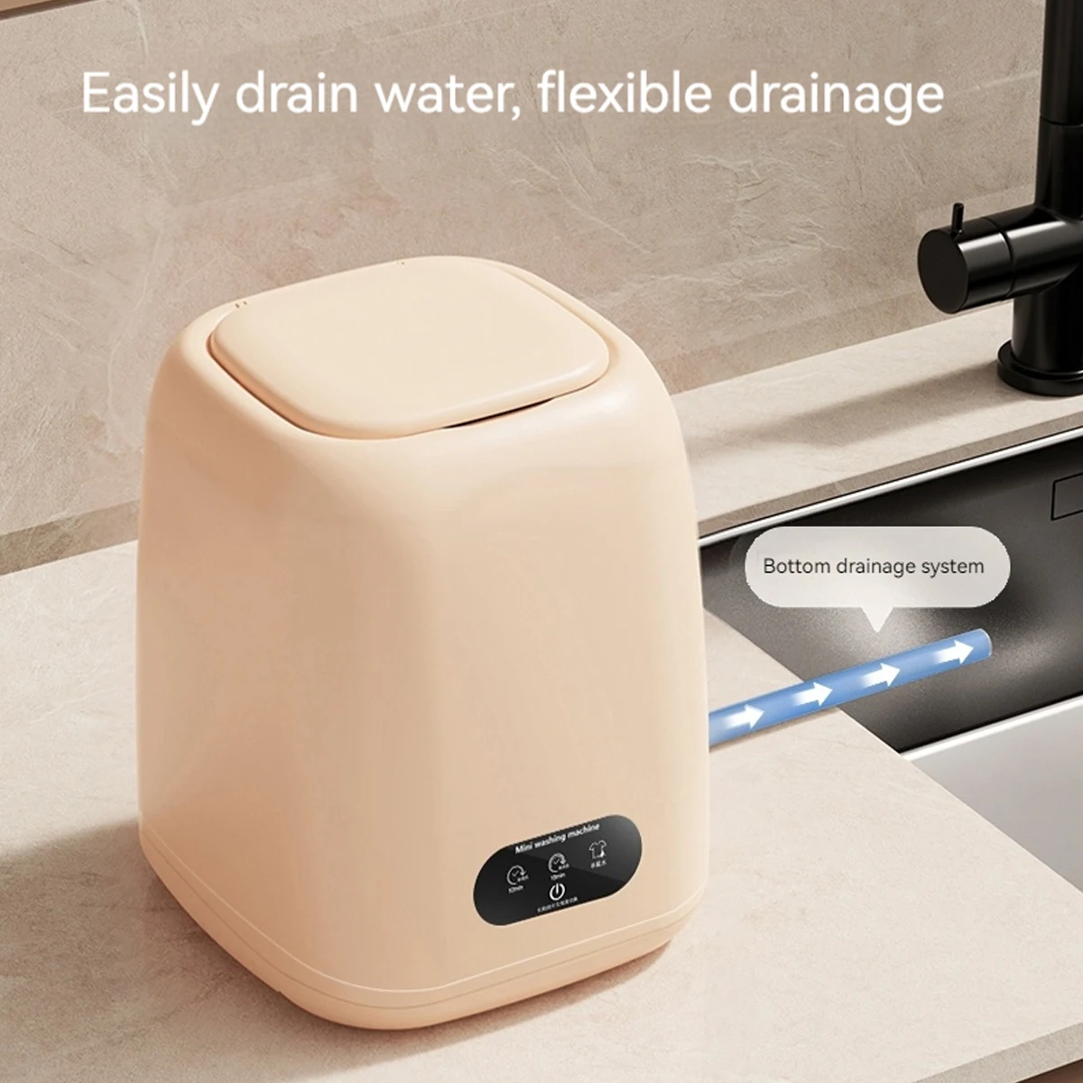 Mini washing machine small washing and stripping integrated underwear socks cleaning machine