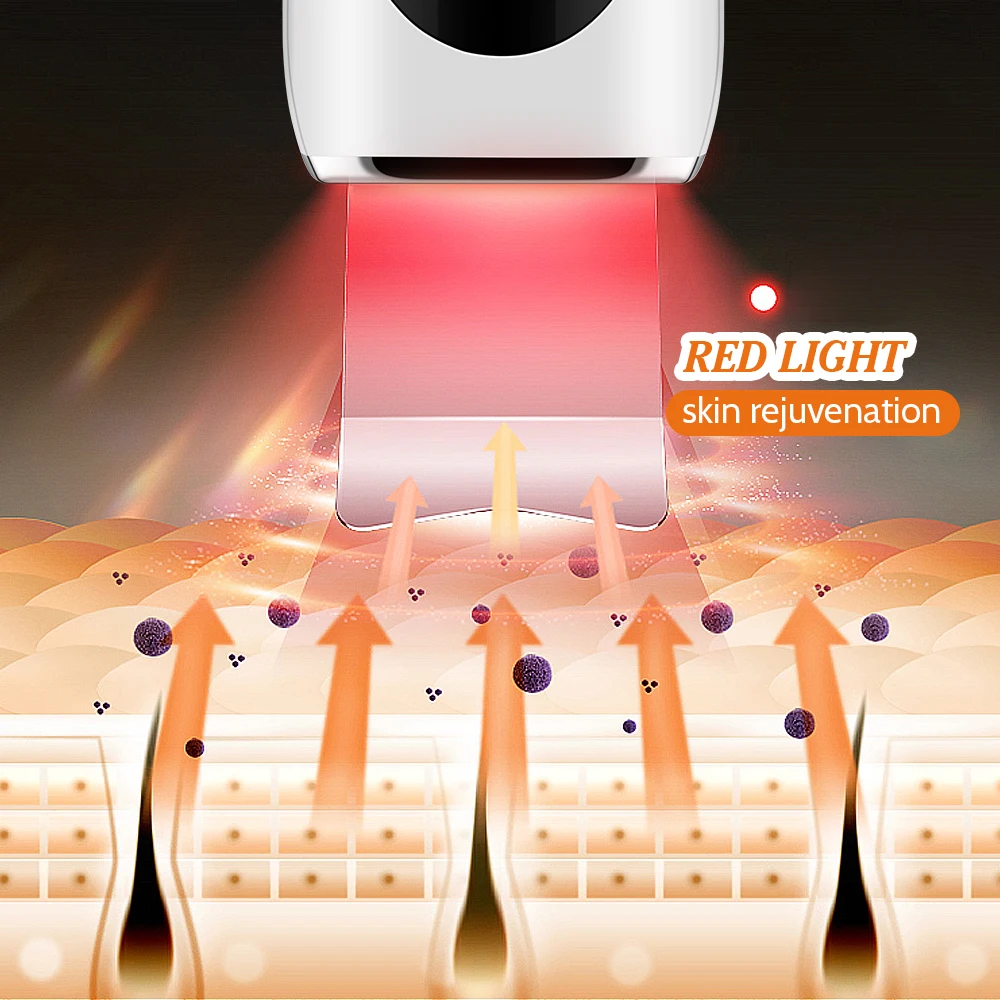 3 Type Ultrasonic Skin Scrubber Deep Face Cleaning Acne Blackhead Remover Facial Spatula Peeling Shovel EMS Skin Lifting Machine 4