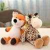 Stuffed Plush Animals Toys Soft Dolls Jungle Lion Elephant Tiger Dog Fox Monkey Deer Children Gift Kawaii Baby Kids Hobbie Toys 1