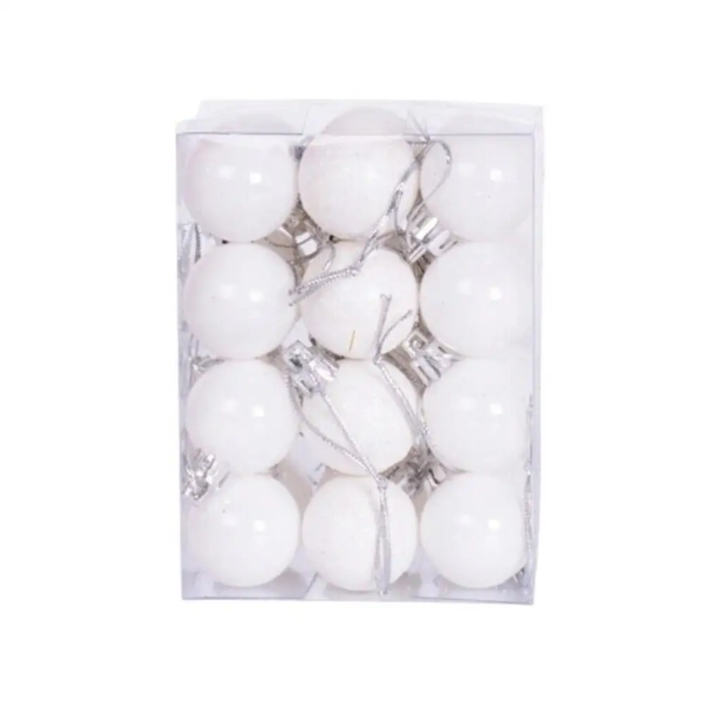 thumbnail image 1 of 24 piezas/caja de 3 cm de mini bolas de Navidad colgantes para fiestas de Navidad, adornos colgantes para el techo de centros comerciales, decoraciones para árboles de Navidad, 1 of 5