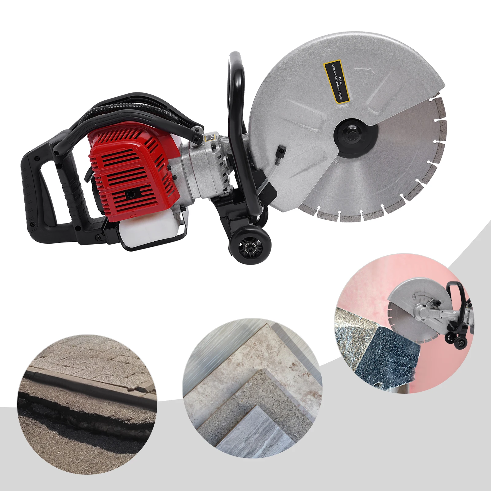 2-Stroke Gas Power 52cc Cement Wet Dry Masonry Concrete Cut Off Saw Blade