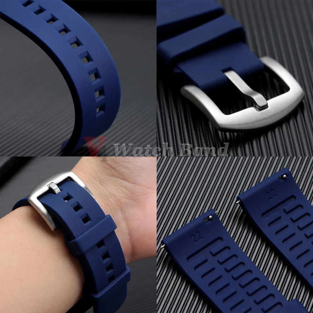 Quick Release Sports Waterproof Silicone Watchband - Universal Wristband in Multiple Sizes