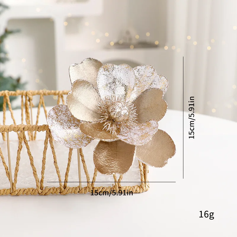 2025 Christmas Flower Simulation Flower Type Dried  Festive Atmosphere Arrangement Preserved Ornaments Christmas
