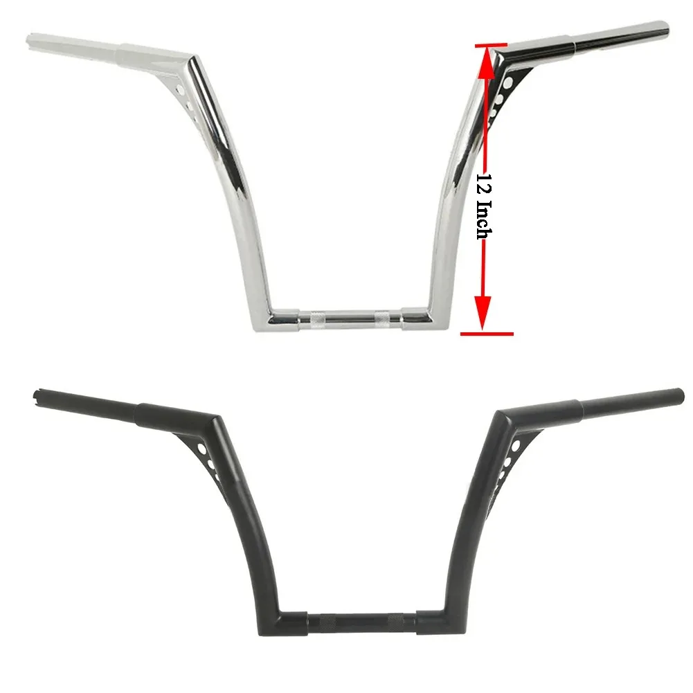 12 "Rise Manubrio Ape Hanger Montor Bar Per Harley Sportster 883 1200 Flst Fxst Sportster Xl