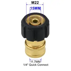 High - Pressure Wash Gun swivel Quick Connect Adaptor (M22 15MM Connect)