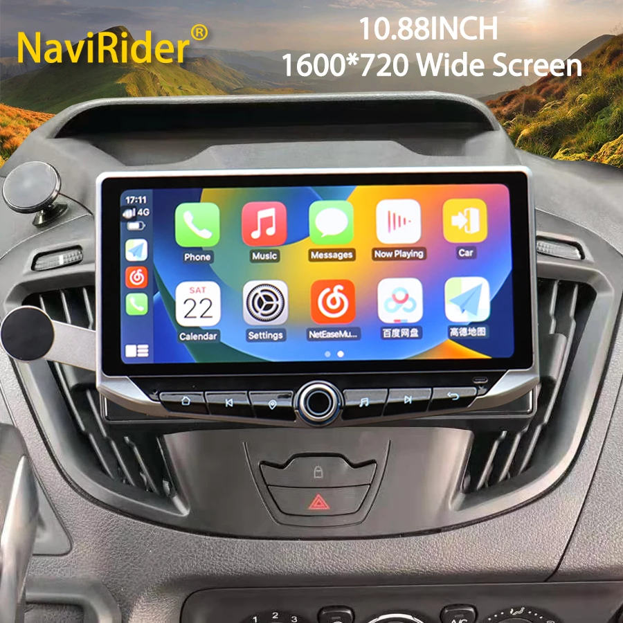 

10.88inch Qled Screen Car Radio Multimedia Android Auto Carplay For Ford Transit Tourneo Custom 2013 Video Player GPS Head Unit