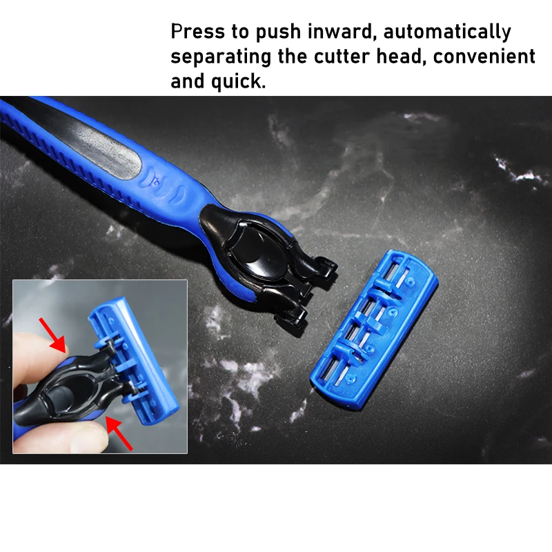 Safety Razor 6-Layer Blades Fusion 6 Proglide Straight for Men Shaving Manual Machine Shave Beard Shavette manual shaving,razor blade,razor blades,safety razor,manual shaver,razor shaver