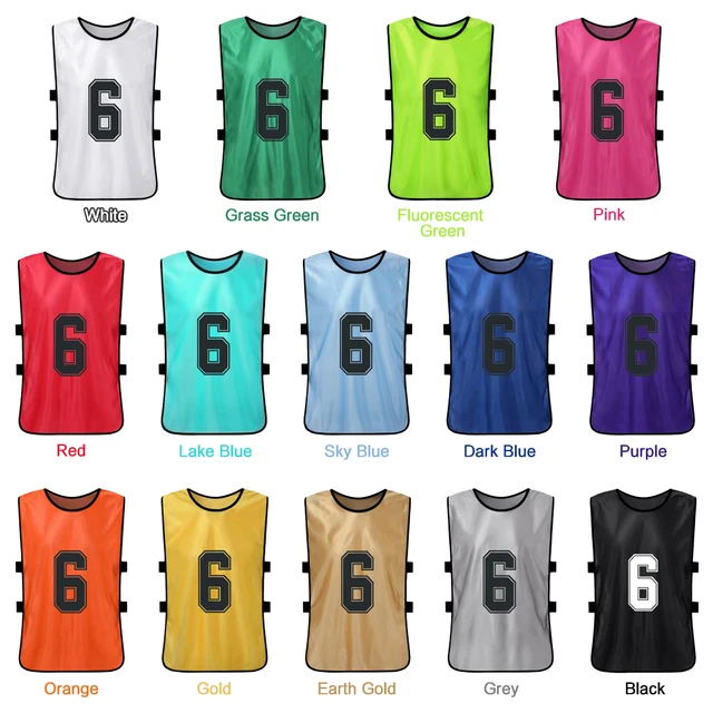 Kids’ Soccer Pinnies – 6/12PCS Quick-Dry Training Bibs 6