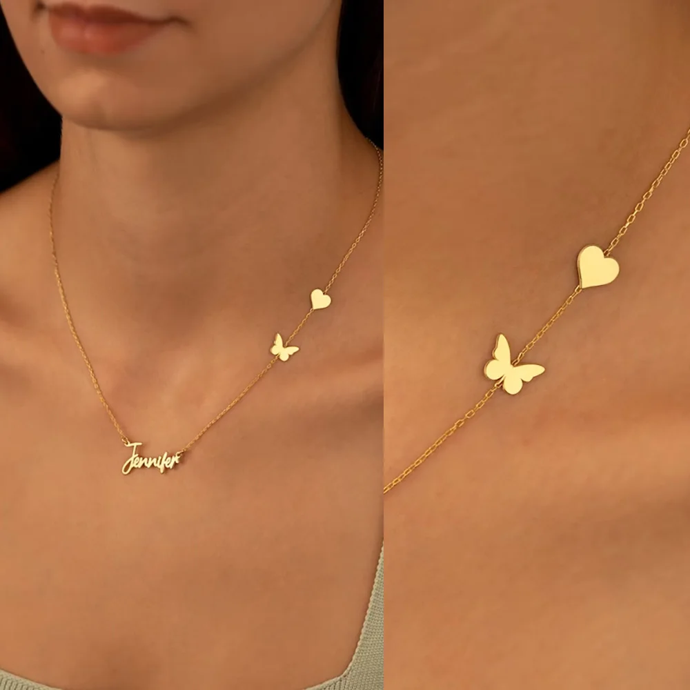 2 Pièces Personnalisé Prénom Collier Séparé Couple Amoureux Pour 2,2