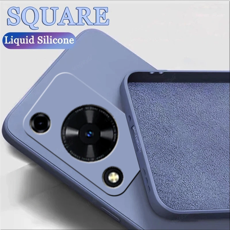 Protective TPU Liquid Silicone Soft Phone Case with Lens Protection