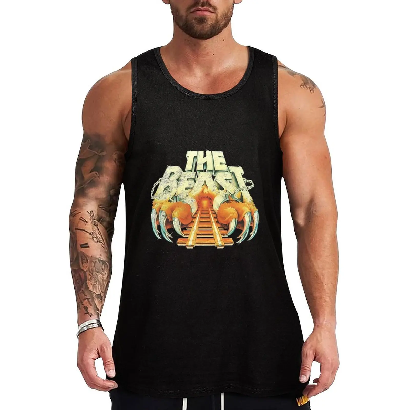 

New Kings Island T-ShirtThe Beast [Vintage Distressed] Tank Top sports vest anime gym Short sleeve running shirt underwear