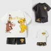 Simba Pattern Boys Clothes Tracksuits 2025 Summer Clothing Cartoon T-shirt Casual Outfits Children Short Sleeve Tees + Shorts 1