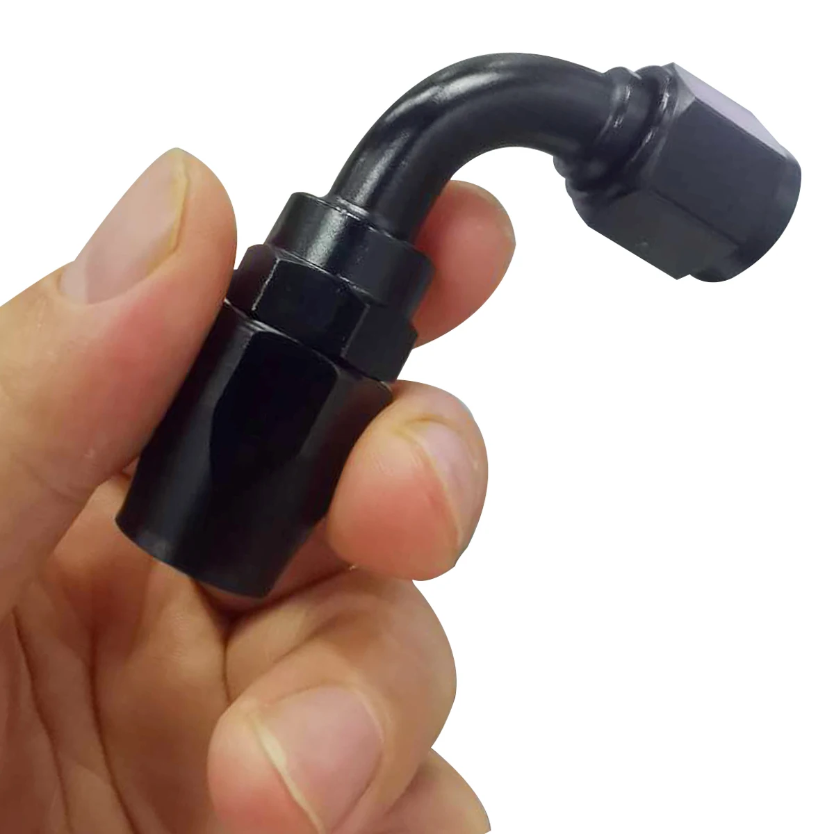 AN12 90 Degree Swivel Hose End T-6061 Aluminum Anodized Car Hose End Fitting Reusable Replacement Adapter Fuel