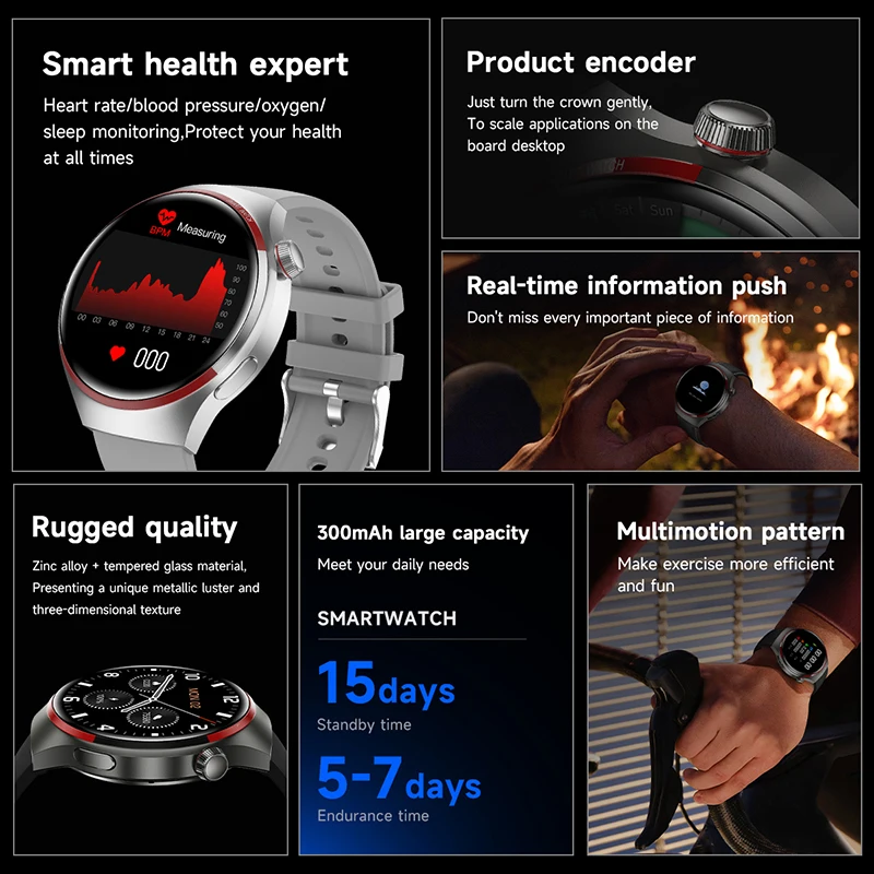 ȭ GT4  Ʈ ġ  AMOLED HD ũ,  ȭ, GPS, NFC, ɹڼ, ɹڼ Ʈġ, 4 , 2024 ǰ
