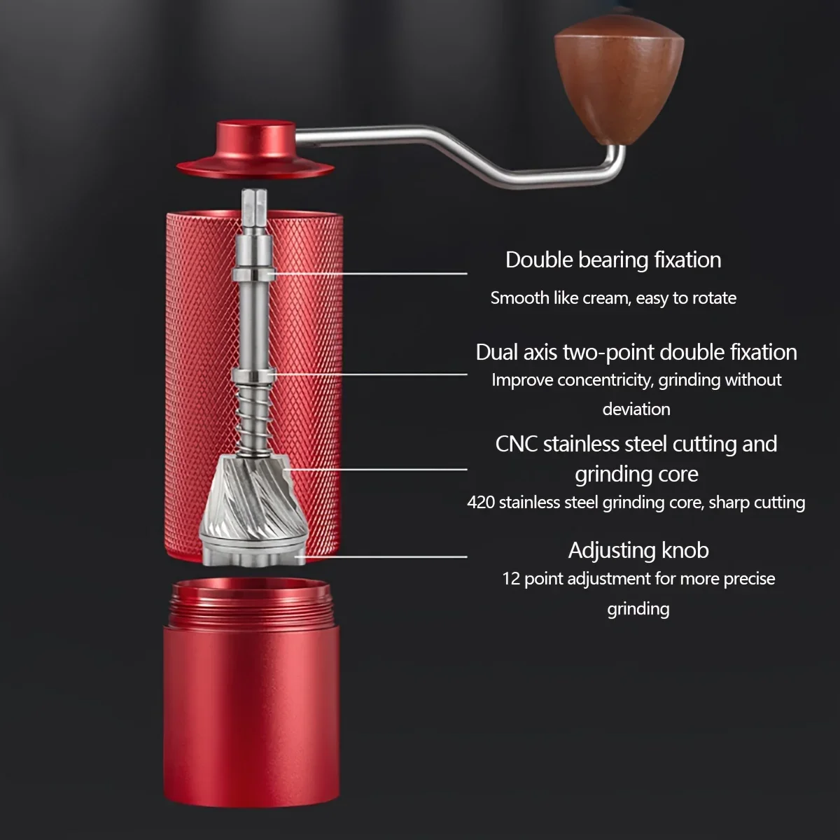 Precision Manual Coffee Grinder, for Bean Connoisseurs
