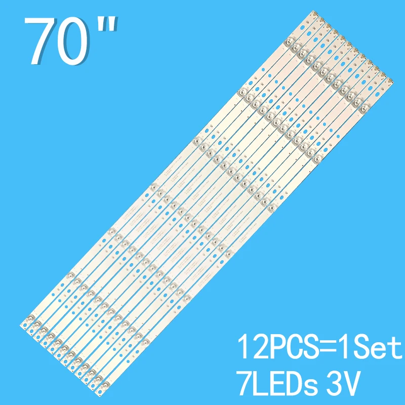 12PCS NEW LED backlight for CEJJ-LB700Z-7S1P-M3030-A-3 Philips 70 inch 70PUF6894/T3 70PUG6774/78 70PUF6894 70PUG6774 AOC 70U2