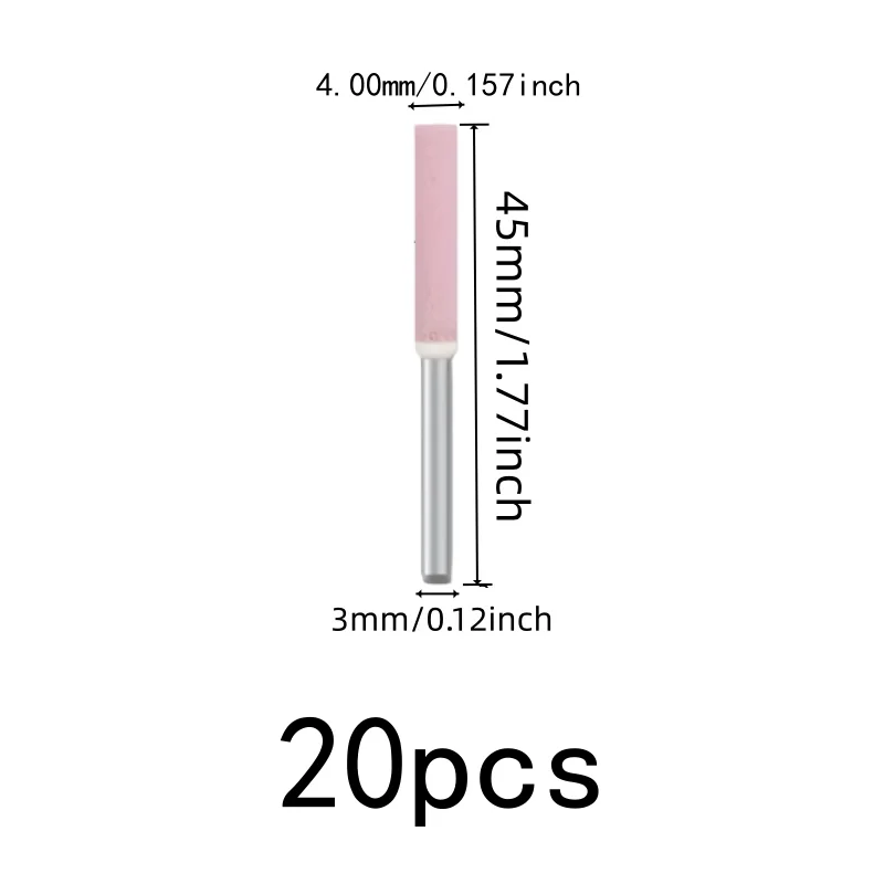 20개 4mm 세라믹 연삭 헤드, 전기톱, 금속 연마, 목재 디버링용