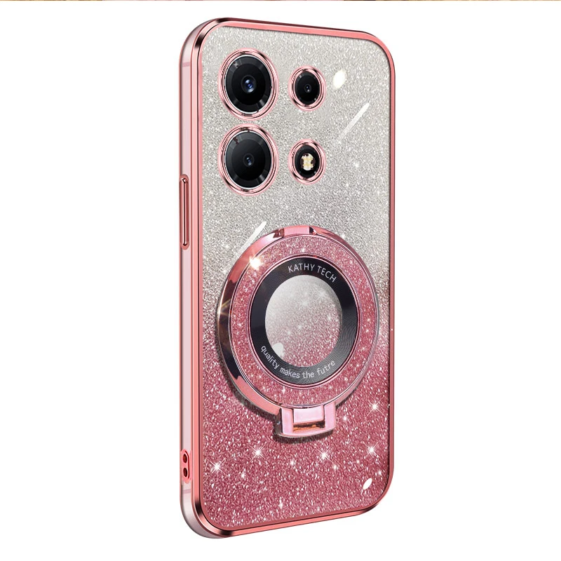 Luxury Soft Glitter Phone Case with Stand - Shockproof Cover