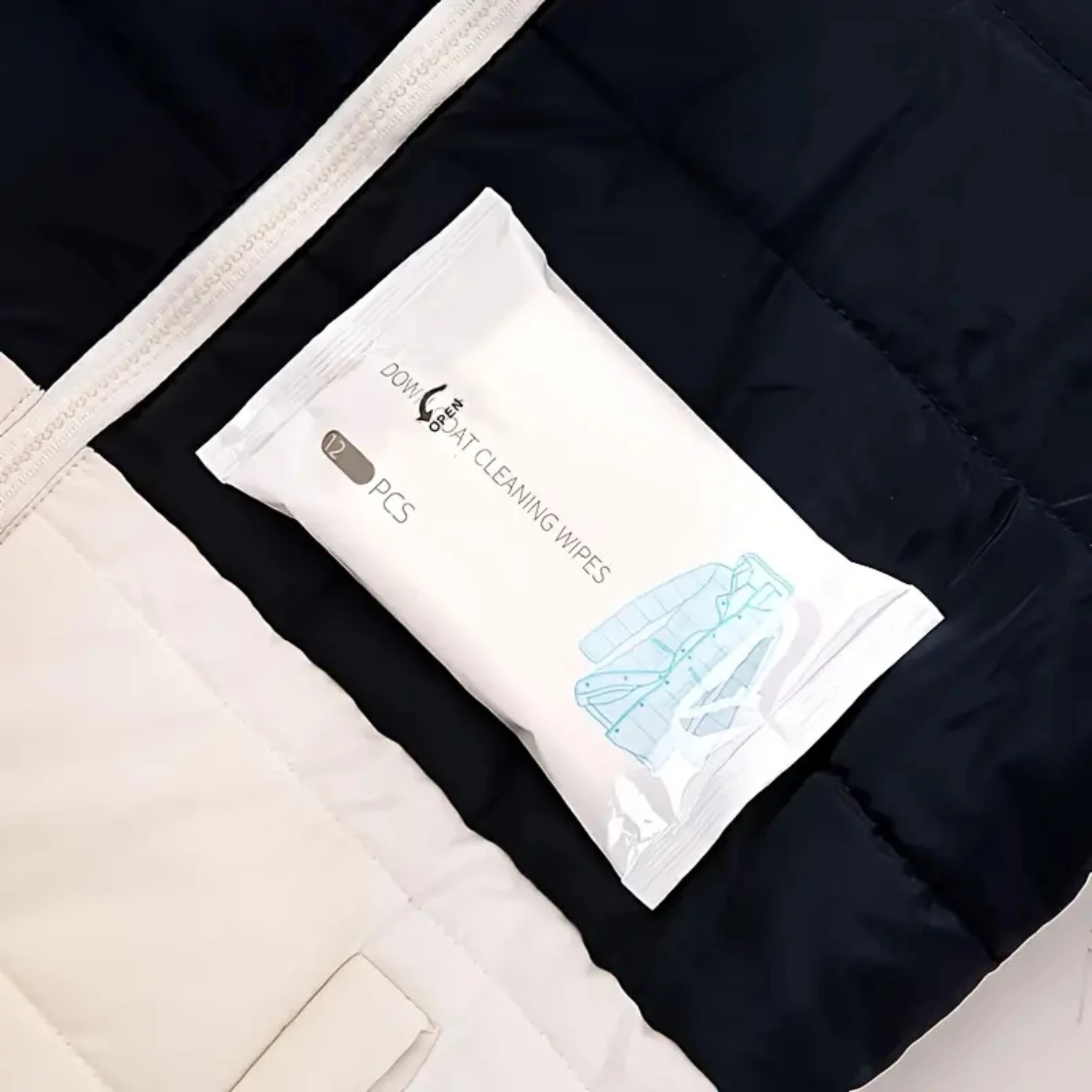 Pack of 5 Disposable Fast Portable Detergent Towels for Down Coats and Jackets