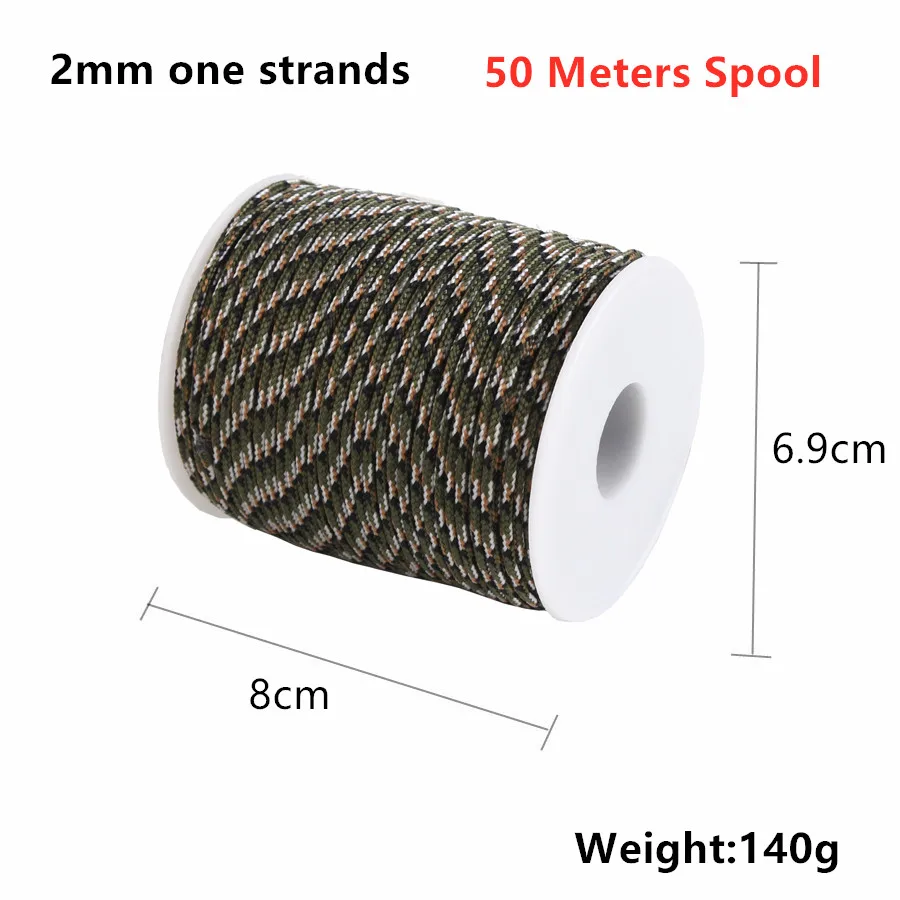 Paracord Rope Braided Paracord Mountaineering Rope Paracord Accessories Outdoor Accessories Paracord 2mm Survival Parachute Cord One Stand Cores Lanyard Camping Climbing Rope Hiking