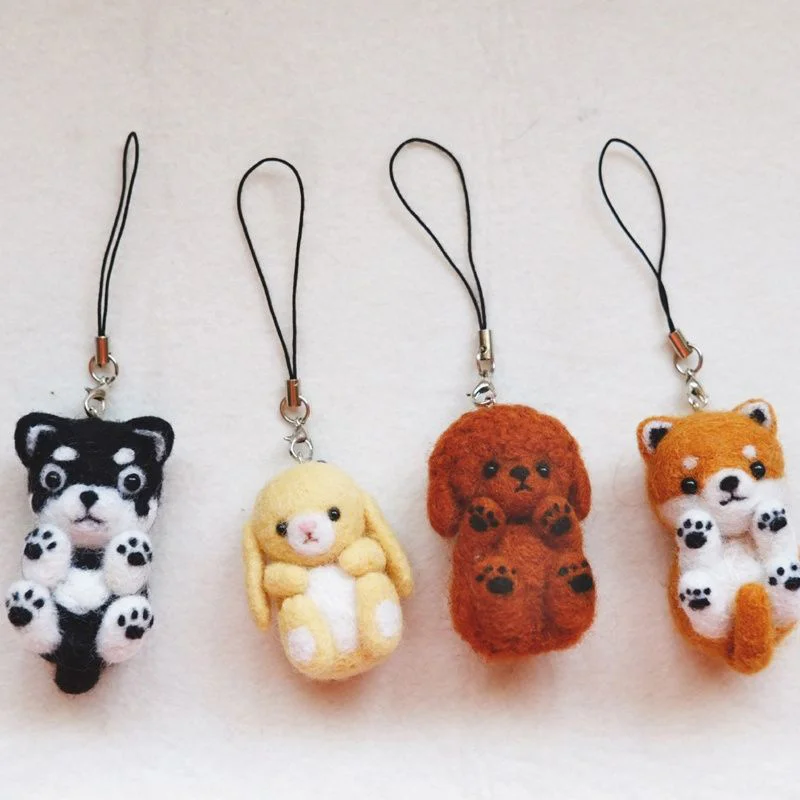Sheep Felt Poke Cat Handmade Material Bag Beginner diy Wool Needle Felting Simulation New Friendly Creative Animal Gifts needle felting kit wool felting kit needle felting painting kit