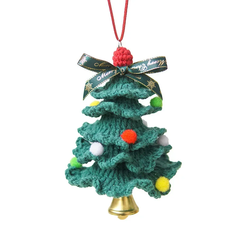 

Christmas car accessories DIY hand-woven car accessories crochet wool Car Rearview mirror pendant decoration