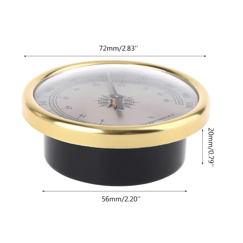 72mm Round Hygrometer Humidity Meter Gauge Ring Surface No battery needed temperature humidity meter air thermohygrometer