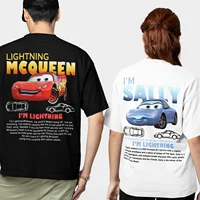 Fun Sally I'm Lightning Car Outfit T Shirt for Men Women Mcqueen Tee Shirt 100% Cotton New Arrival Clothing Love Gift For Couple 1