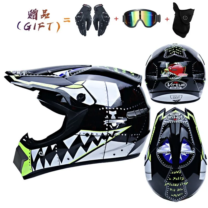 Casco de motocross, motocross y bicicleta de montaña, cómodo y ligero,  aprobado por DOT – Juego de 4