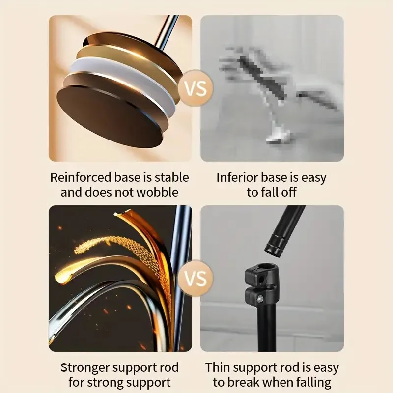 Phone Holder Multifunctional Mobile Phone Bracket Live Broadcast Bracket Adjustable Height Telescopic Portable Live