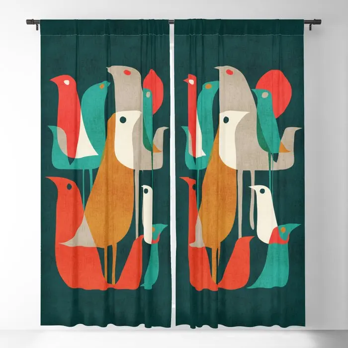 

Flock Of Birds Blackout Curtains 3D Print Window Curtains For Bedroom Living Room Decor Window Treatments