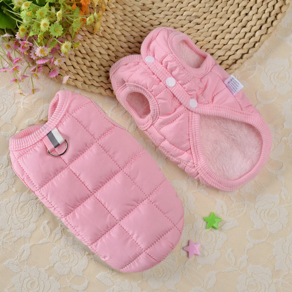 

Winter Pet Dog Clothes for Small Medium Dogs Warm Puppy Cotton Vest Jacket Coat Cold Weather Outdoor Outfit Cat Apparel