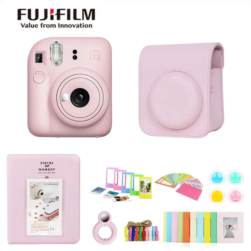 With Camera Bag Set Fujifilm Instant Camera Fujifilm Instax Mini 12 Camera Genuine With Fujifilm Instax Mini Film Photo Paper