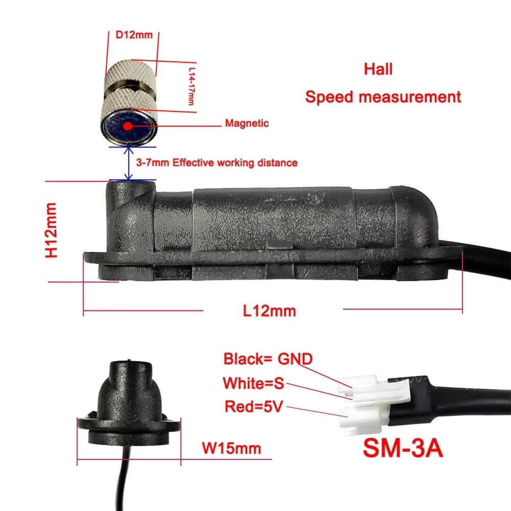 Bicicletta elettrica Per-Kunteng Sensore di Velocità Esterno KT-BZ-1 Metallo Per E-Bike Kit di Conversione FAI DA TE Parti Multi-specie Multi-standard - immagine 2