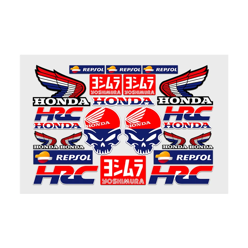 Aufkleber Moto Sticker Auto Body Bumper für Honda Windows Motorrad Helm Laptop Wände Vinyl Aufkleber Auto Tuning – Detail 7