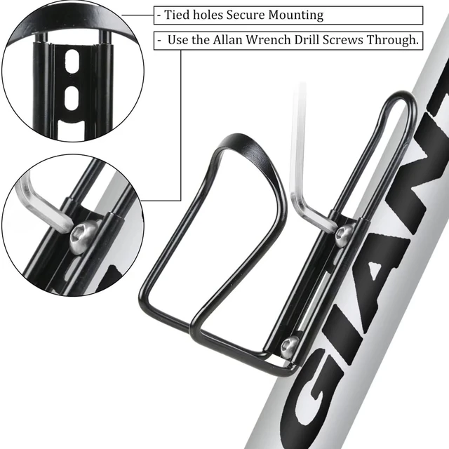 Bicycle Bottle Holder Aluminum Alloy Bicycle Kettle Cage Universal Road Mountain Bike Water Bottle Rack Cycling Water Cup Mount 2