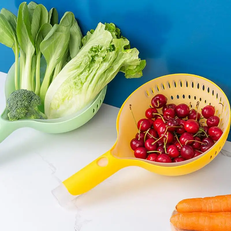 

Vegetable Washing Baskets Fruits Basket Washing Bowl 2 Layers Washing Draining Basket Kitchen Draining Basket For Spaghetti