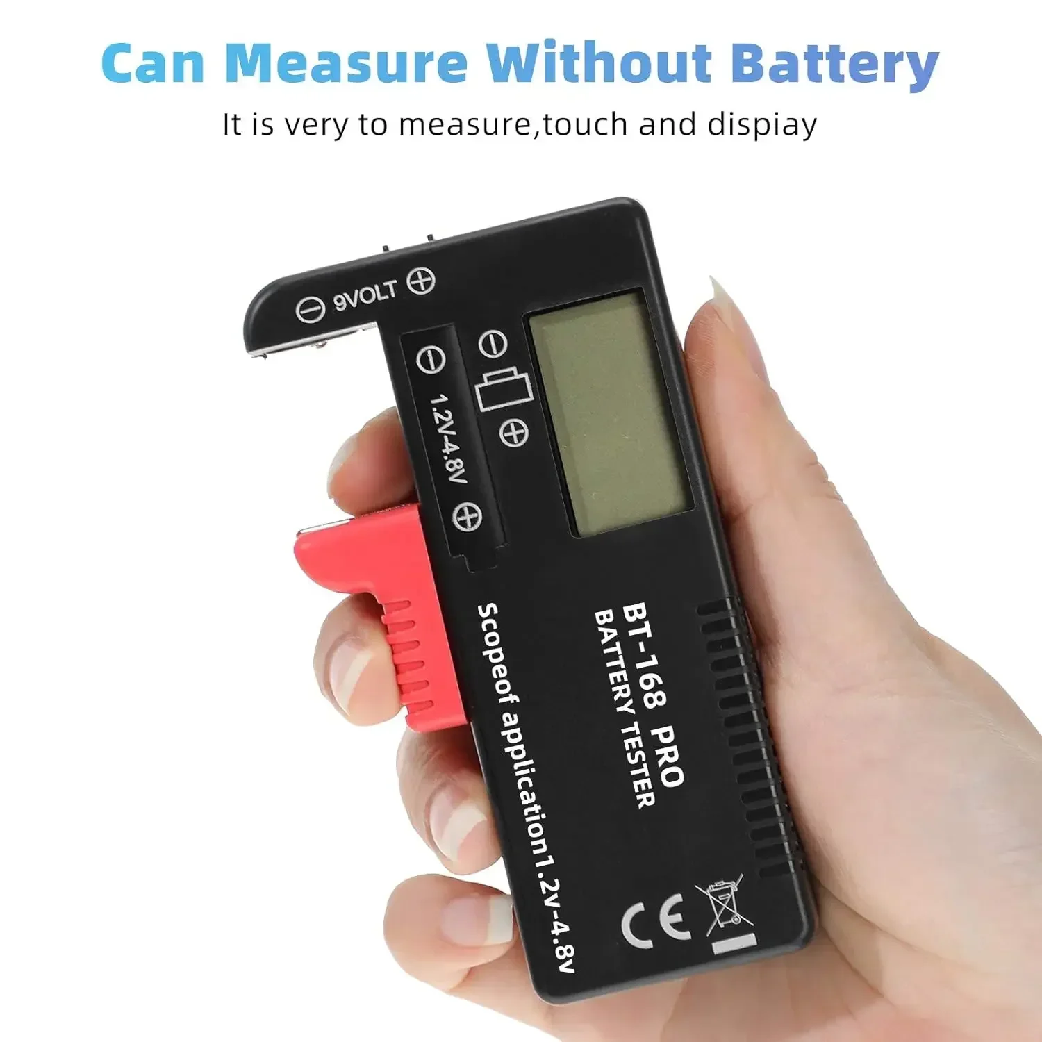 BT-168 Universal Battery Tester for AA AAA C D 9V 1.5V Button Cell Voltage Meter with Color Display