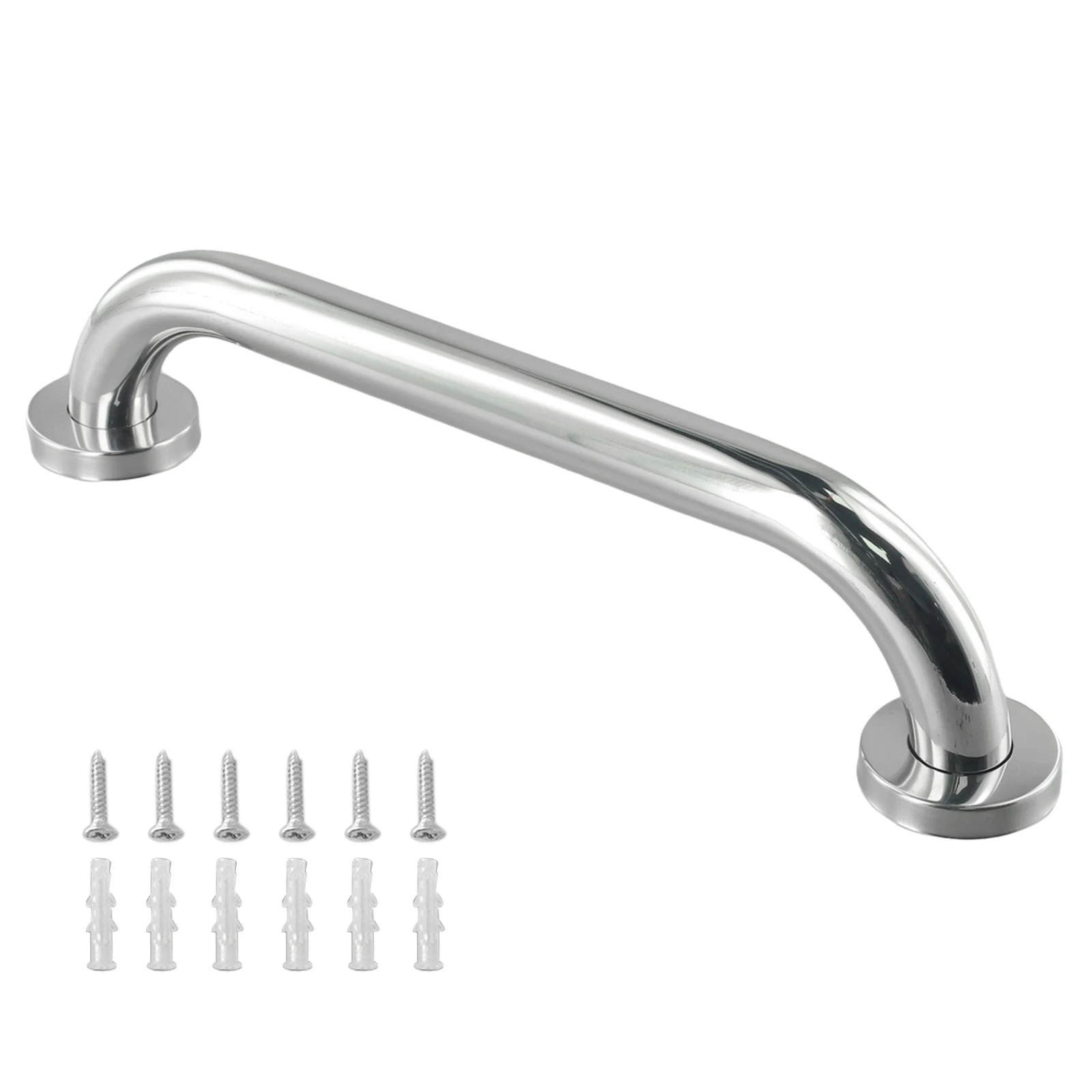 Description Picture 6 of itemRail Stainless Steel Silver Handgrip Support Grip 300/400/500mm Shower Bar Bathroom Aid Hand Towel Wall Useful