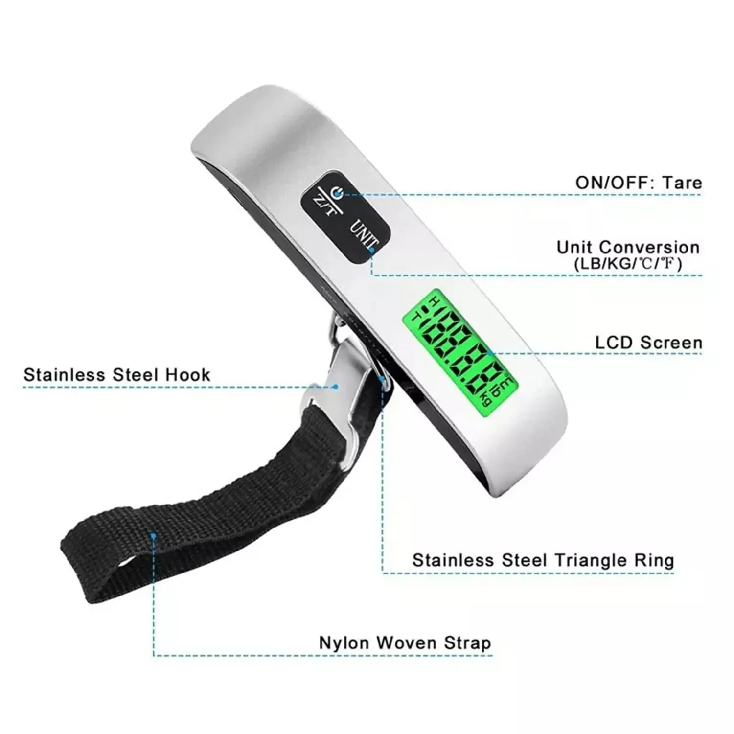 Digital Handheld Portable Luggage Scale for Travel Suitcase Weighing