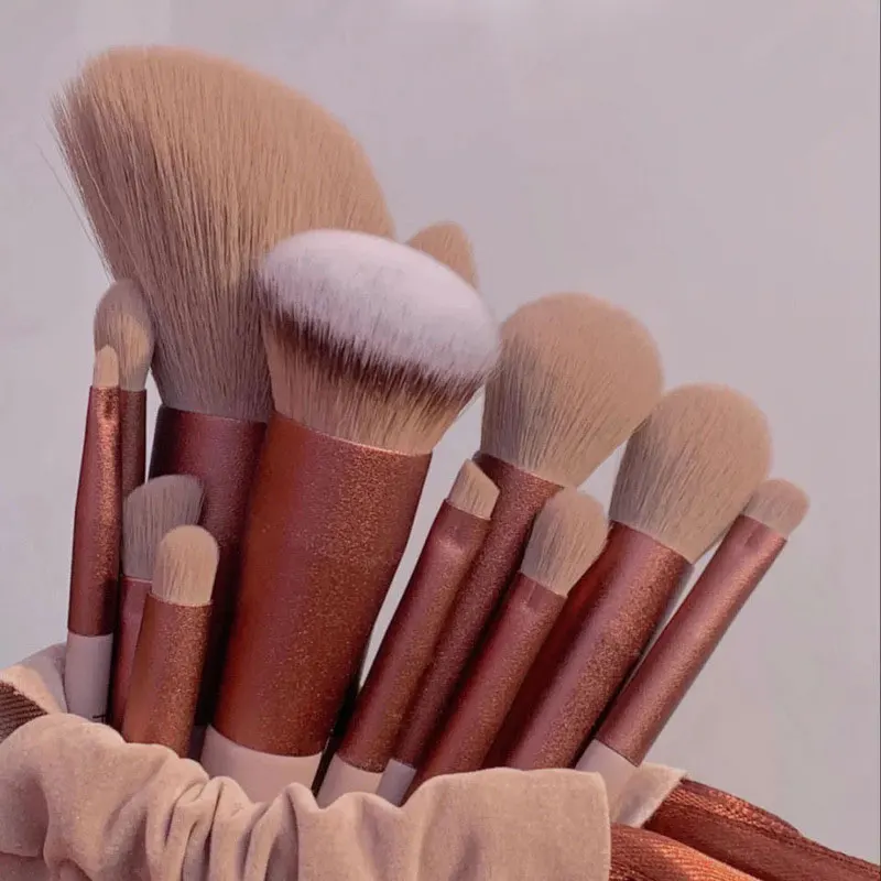 10/13Pcs Soft Fluffy Makeup Brushes Set for cosmetics Foundation Blush Powder Eyeshadow Kabuki Blending Makeup brush beauty tool 14
