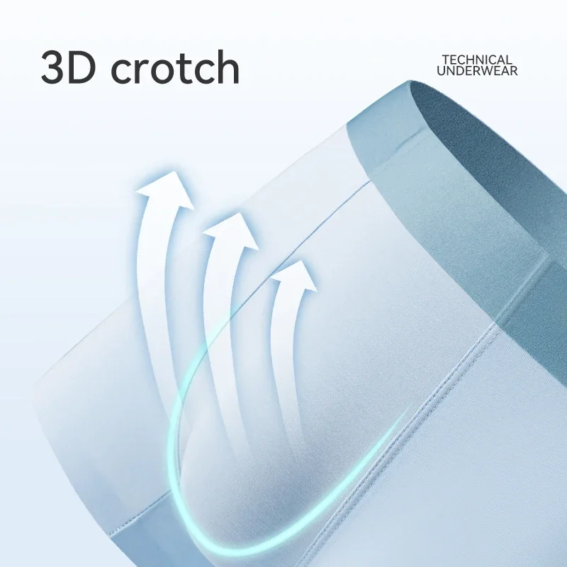 Brand 4PCS Pure Cotton Men Boxer 3A Antibacterial Underpants  Men Underwear Shorts Moisture Absorbent Elastic Male Panties