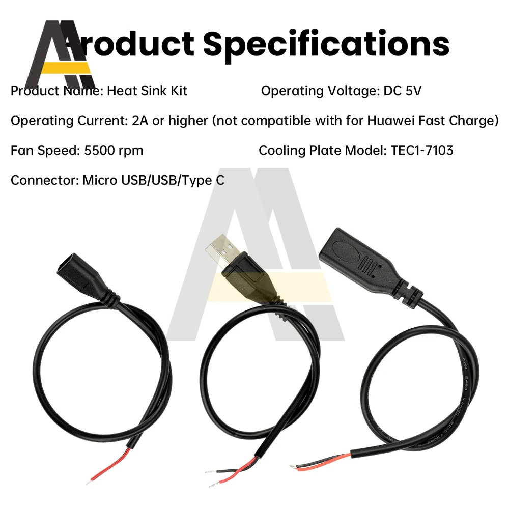 DC 5V Dispositivo di raffreddamento del telefono Kit fai da te Chip di raffreddamento a semiconduttore TEC1-7103 Ventola conduttrice di calore Silenzioso Tablet Raffreddamento Meraviglia - Image 2