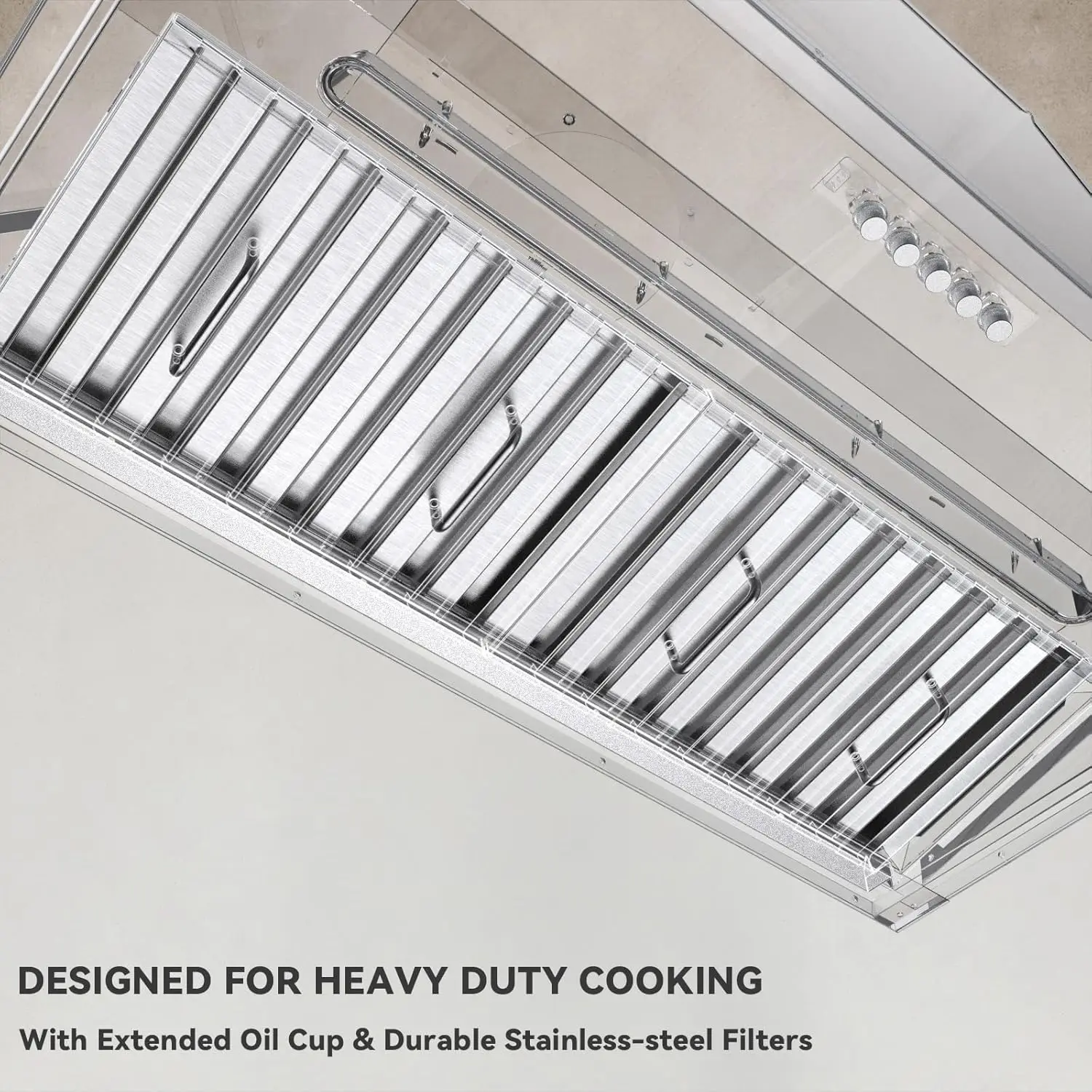 Range Hood with 3 Speed Exhaust Fan, Stainless Steel Range Hoods From